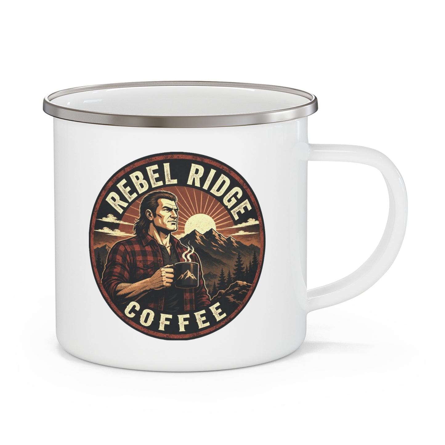 Enamel Mug - Rebel Ridge Coffee Vintage Camping Cup