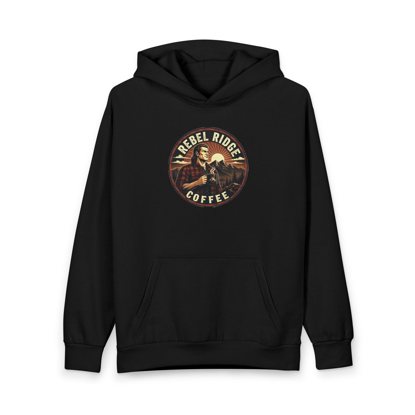 Rebel Ridge Coffee Hoodie — Vintage Rustic Coffee Lover Pullover