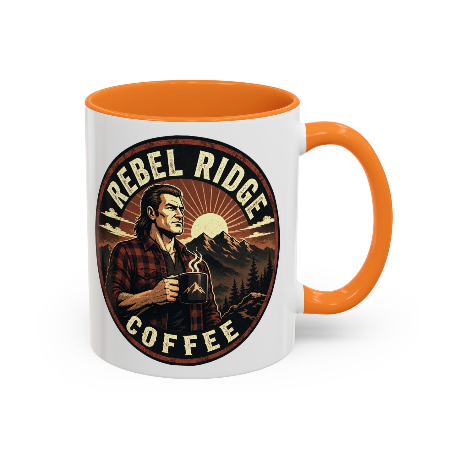Rebel Ridge Coffee Mug — Retro Rustic Plaid 11oz/15oz Ceramic Cup