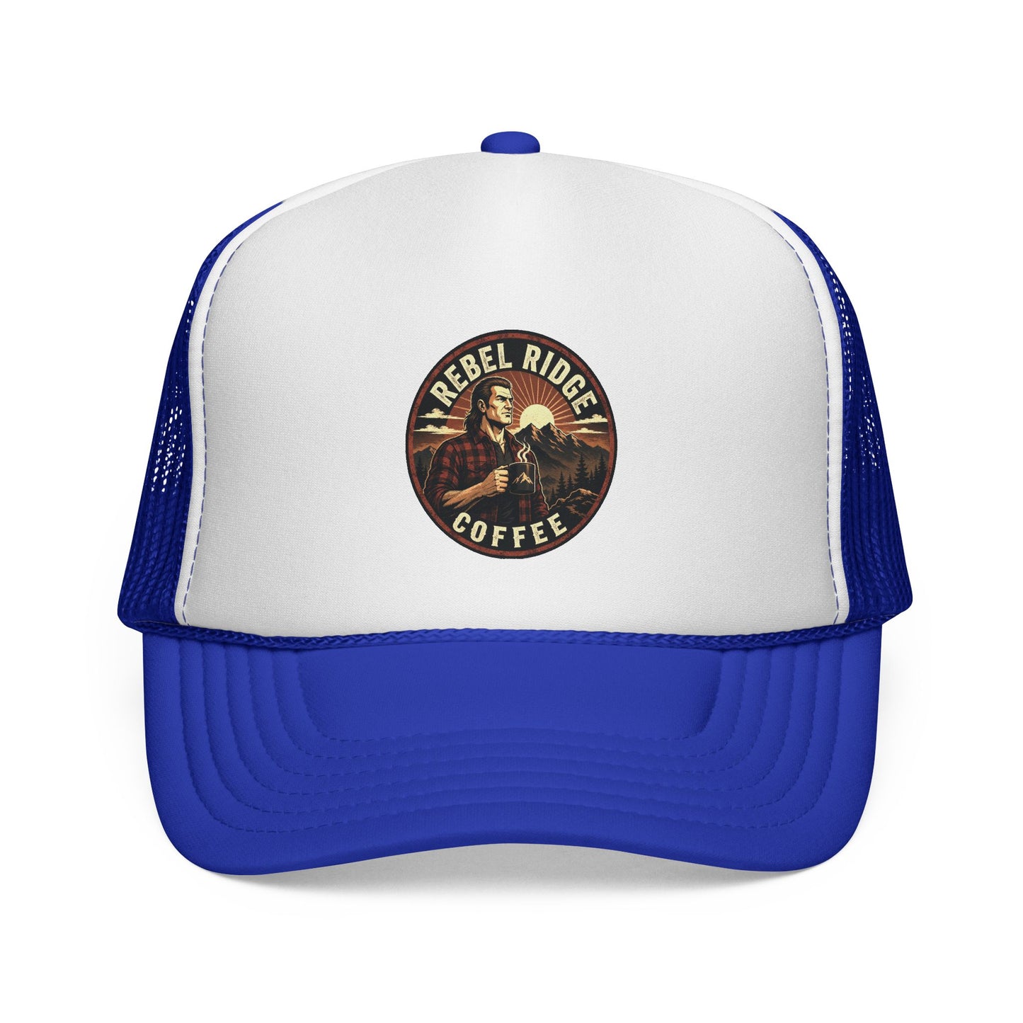 Trucker Cap – "Rebel Ridge Coffee" Retro Logo Mesh Hat