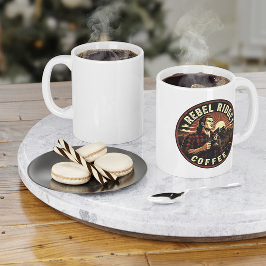 Rebel Ridge Coffee Mug — Rustic Retro Lumberjack Coffee Cup (11/15/20 oz)