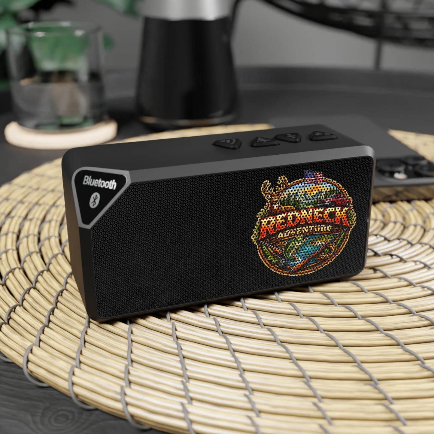 Bluetooth Speaker — 'Redneck Adventure' Vintage Outdoor Logo