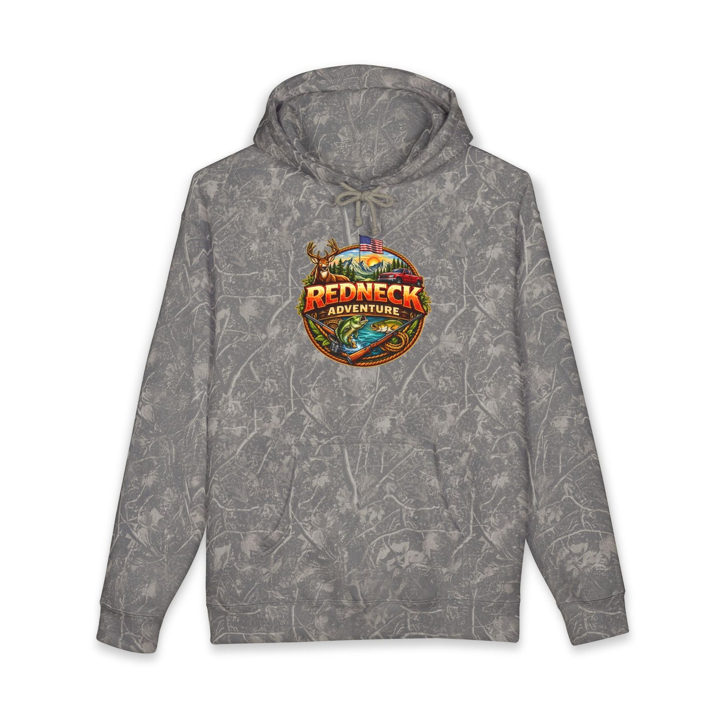 Men's Redneck Adventure Hoodie – Outdoor Hunting & Fishing Graphic Sweatshirt