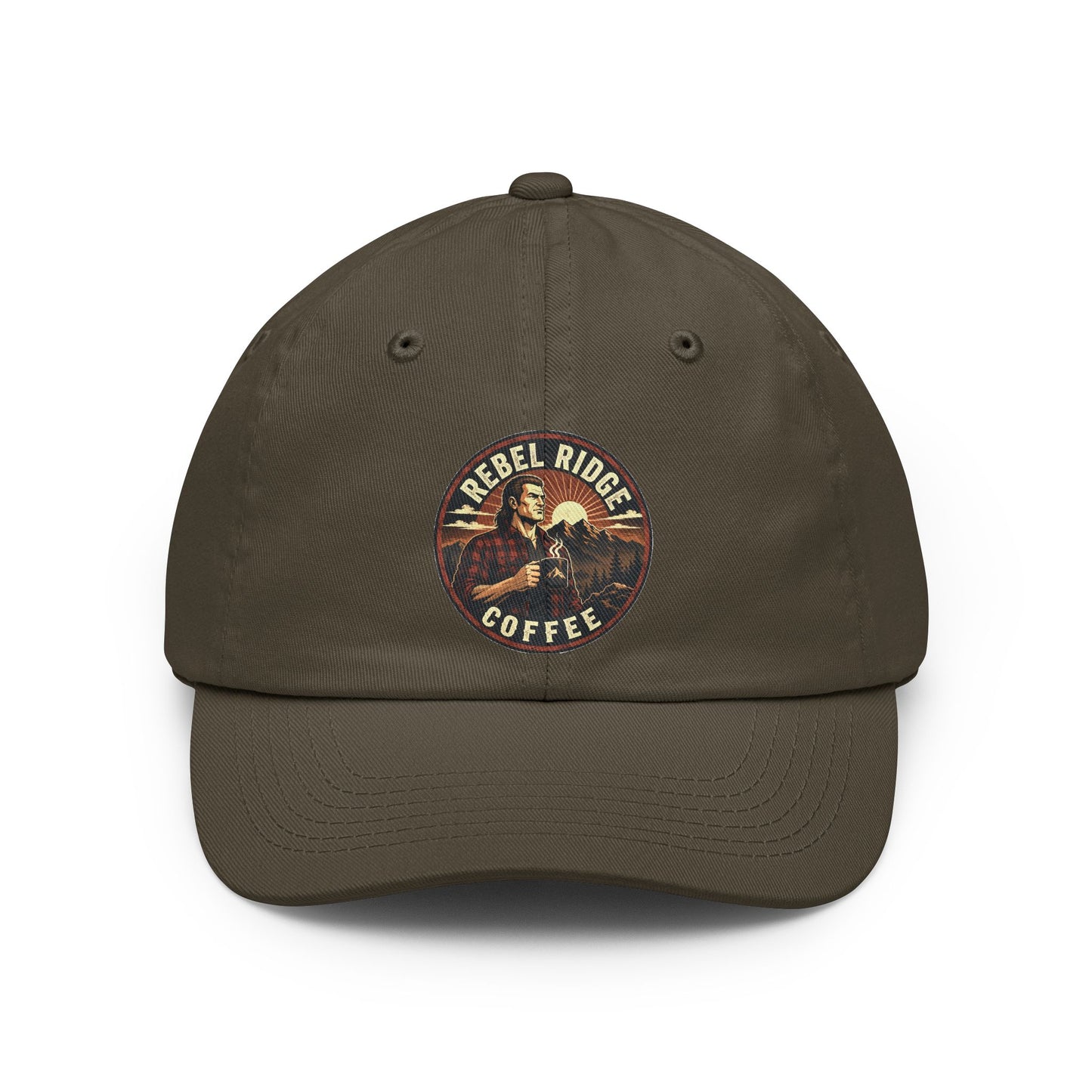 Rebel Ridge Coffee Dad Hat — Vintage Logo Embroidered Cap