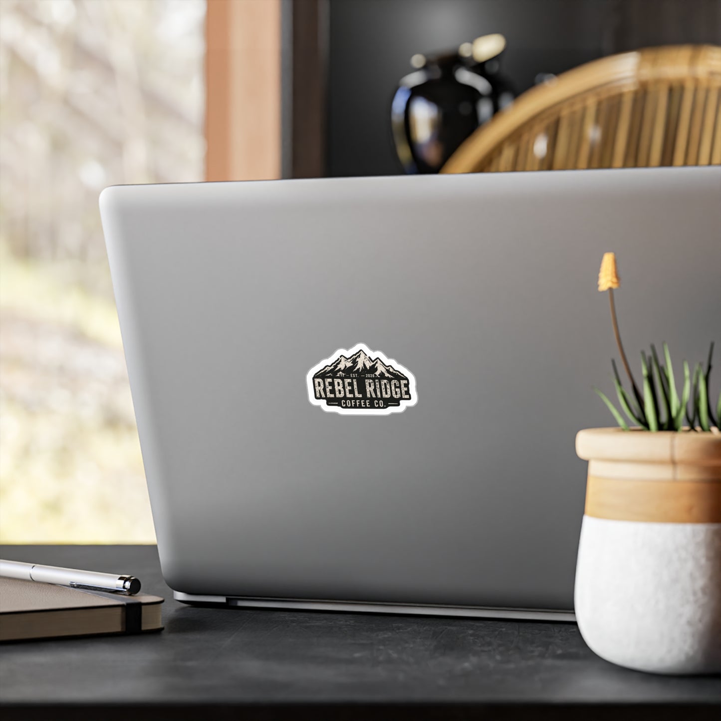 Rebel Ridge Coffee Co. Vinyl Sticker — Mountain Logo Kiss-Cut Decal
