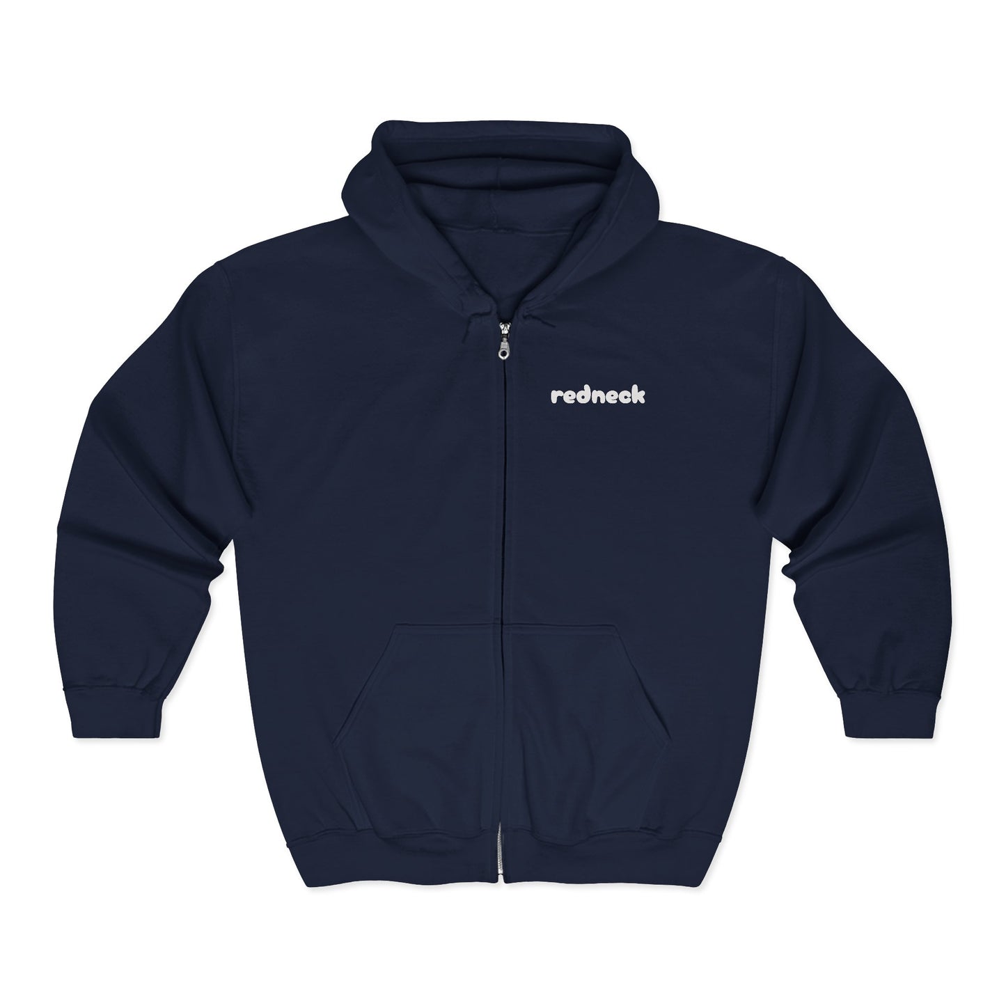 Redneck Adventure Zip Hoodie - Full Zip Hooded Sweatshirt with Outdoor Fishing & Hunting Emblem