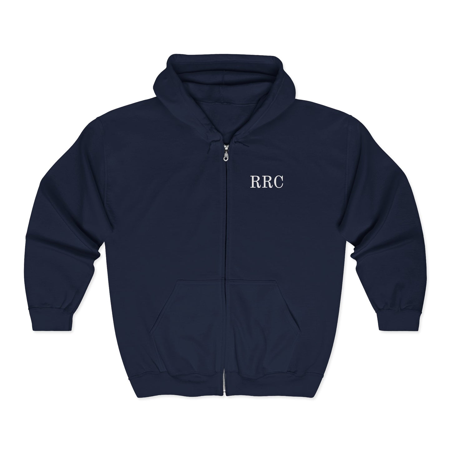 Rebel Ridge Coffee Zip Hoodie — Rustic ‘RNC’ Chest Logo & Vintage Back Patch