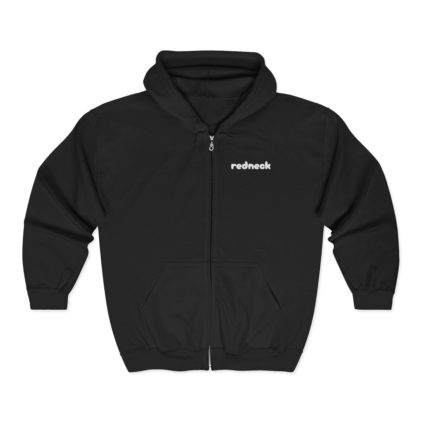 Redneck Adventure Zip Hoodie - Full Zip Hooded Sweatshirt with Outdoor Fishing & Hunting Emblem