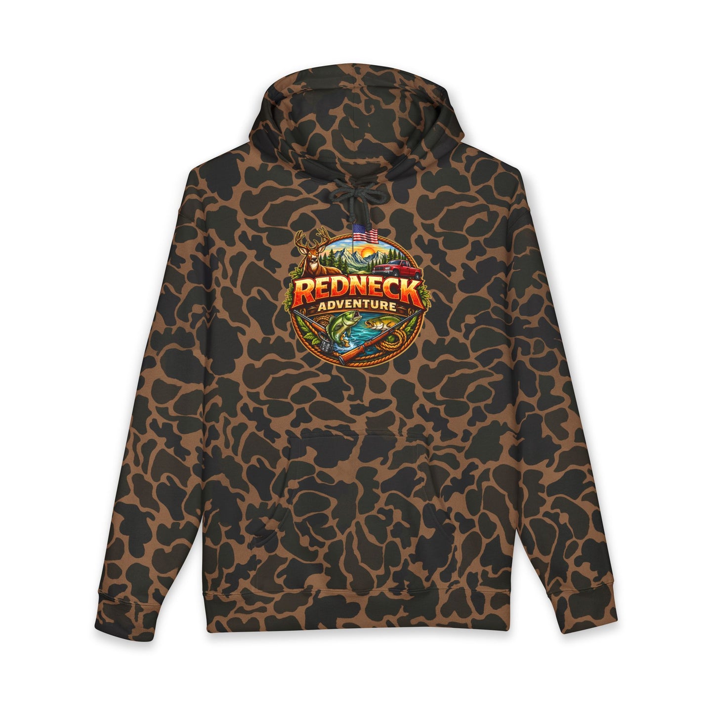 Woman's Redneck Adventure Hoodie - Outdoor Camping & Fishing Graphic Sweatshirt