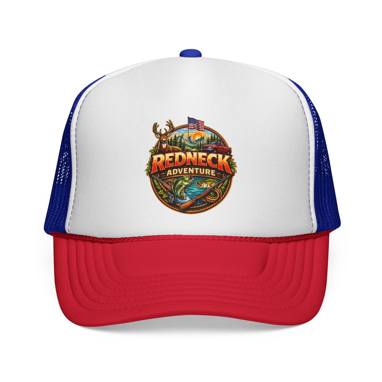 Trucker Hat — "Redneck Adventure" Outdoor Fishing & Hunting Cap