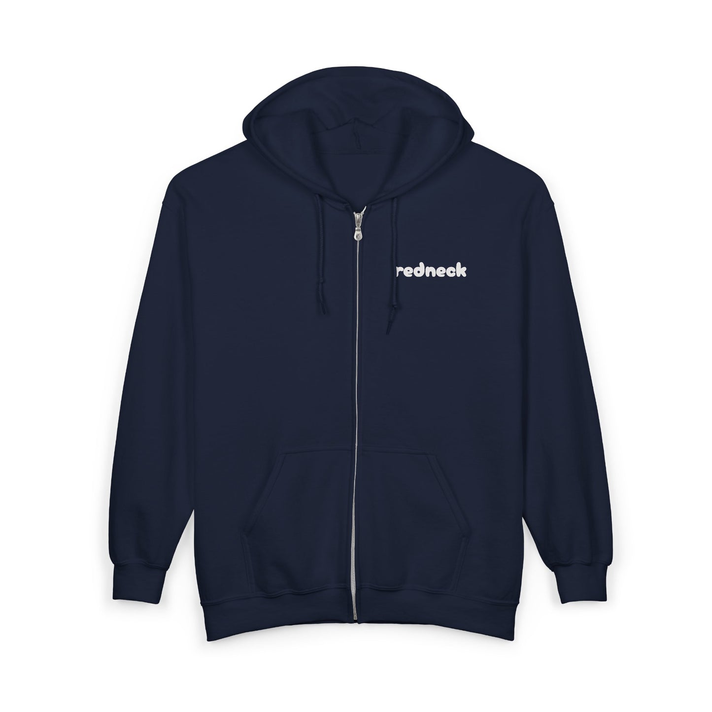 Redneck Adventure Zip Hoodie - Full Zip Hooded Sweatshirt with Outdoor Fishing & Hunting Emblem