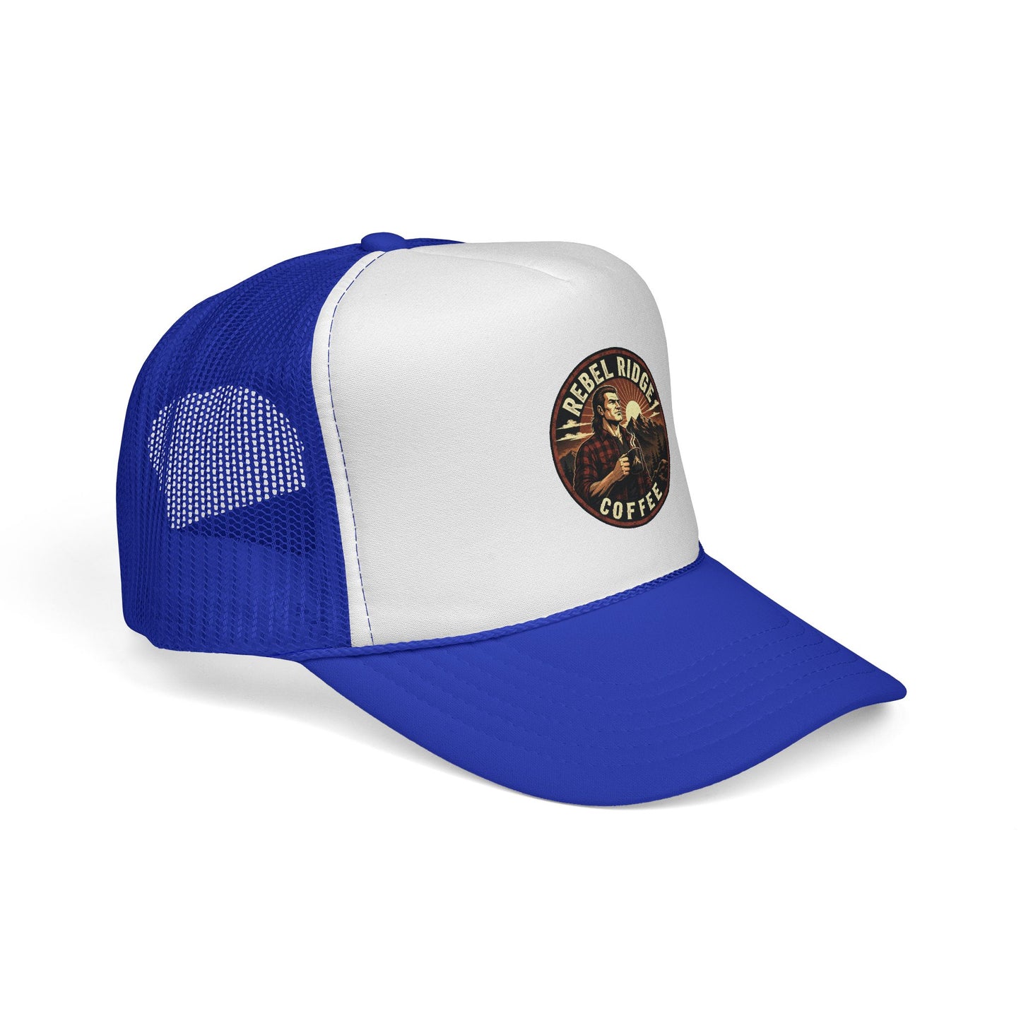 Trucker Cap – "Rebel Ridge Coffee" Retro Logo Mesh Hat