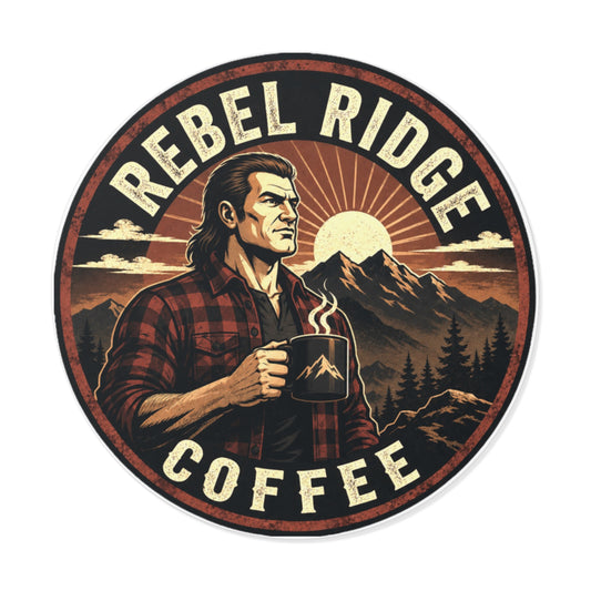 Rebel Ridge Coffee Round Vinyl Sticker