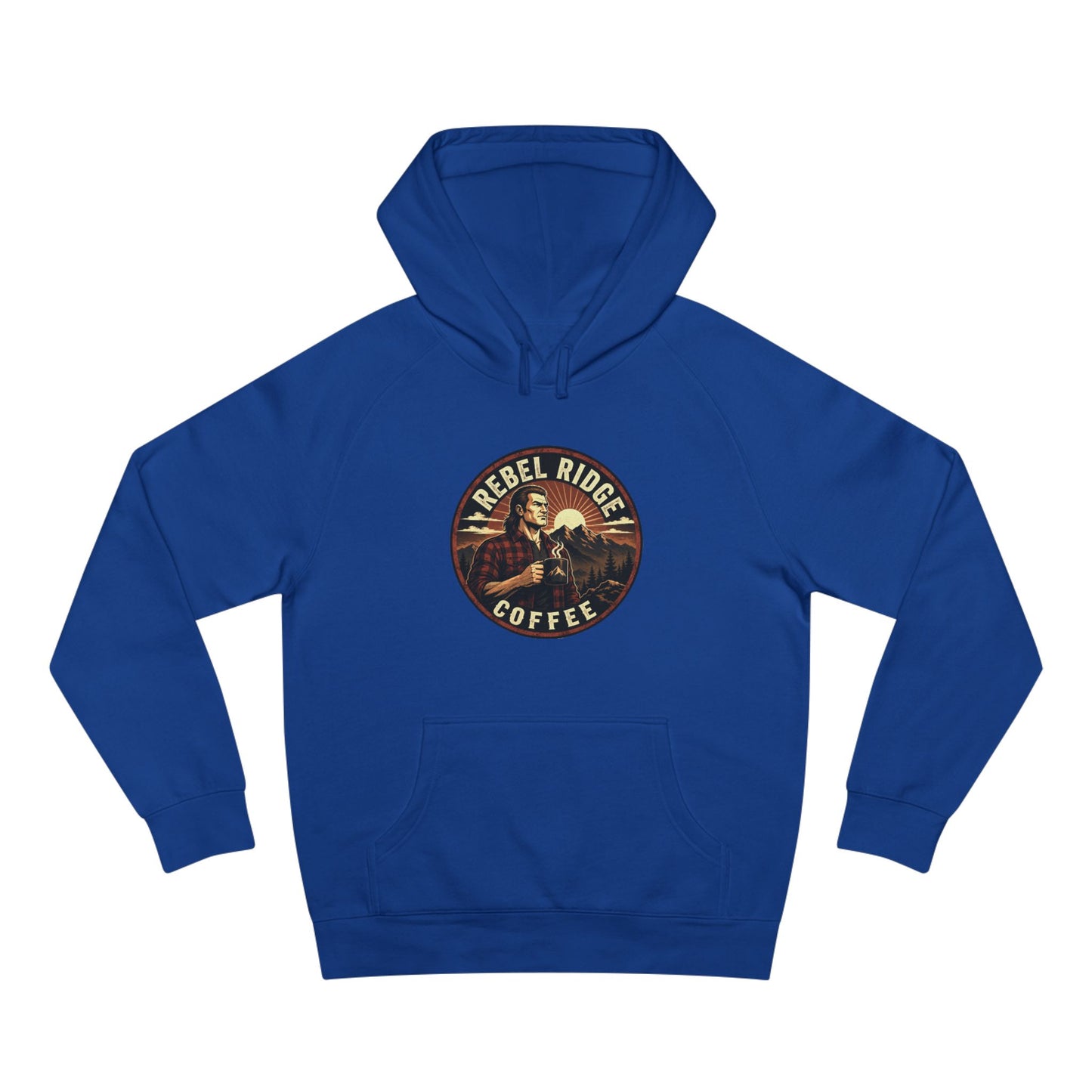 Rebel Ridge Coffee Hoodie — Retro Country Coffee Logo Pullover