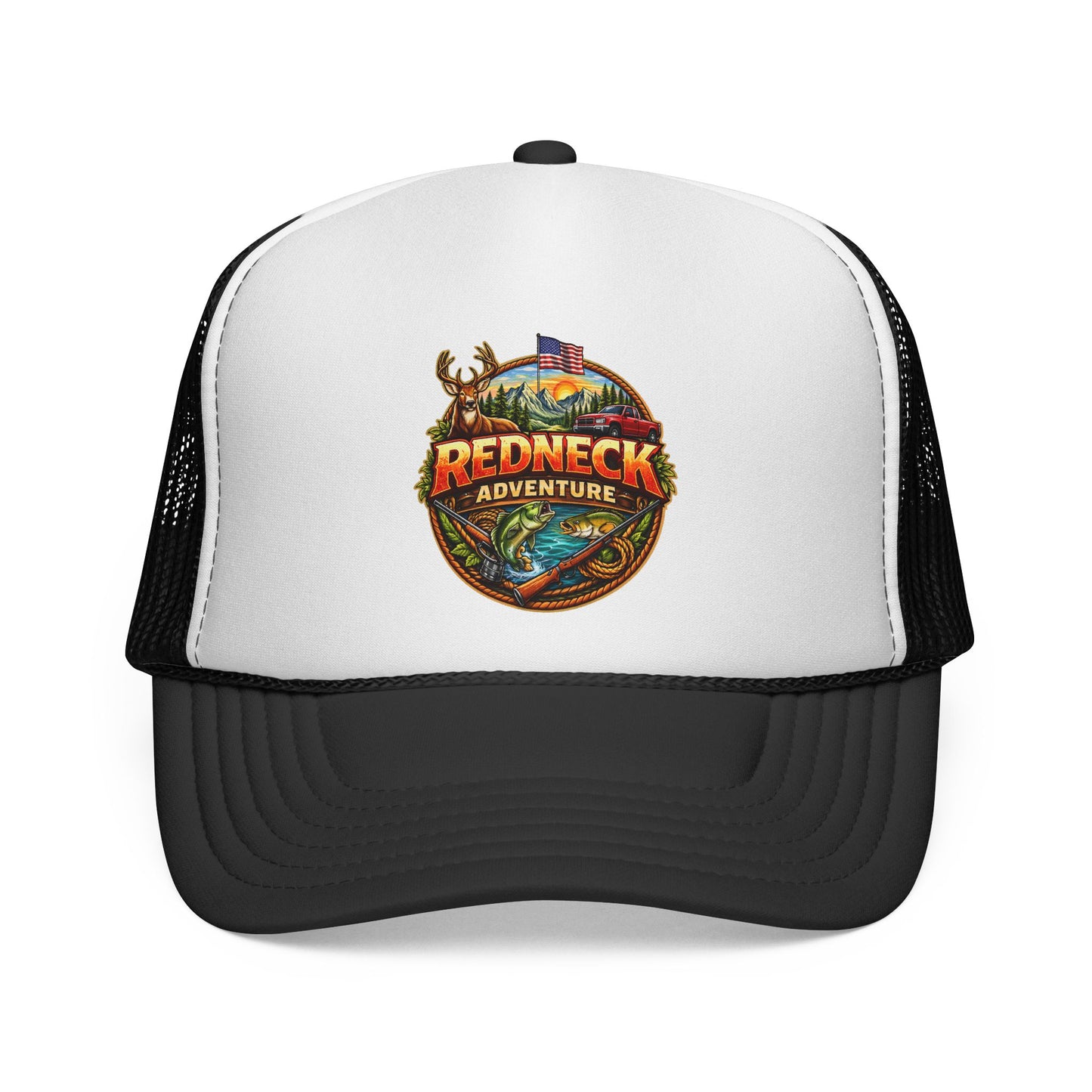 Trucker Hat — "Redneck Adventure" Outdoor Fishing & Hunting Cap