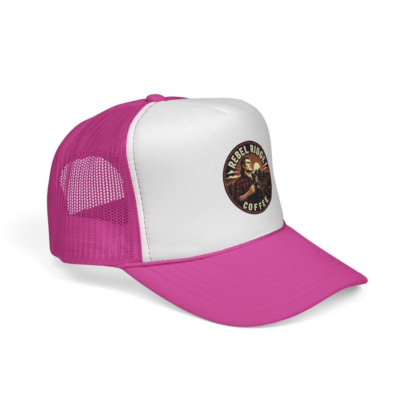 Trucker Cap – "Rebel Ridge Coffee" Retro Logo Mesh Hat