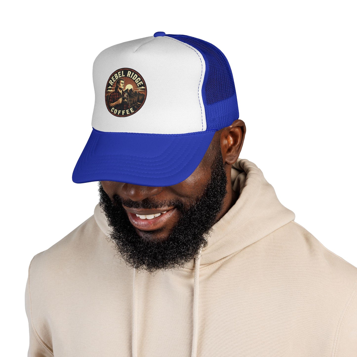 Trucker Cap – "Rebel Ridge Coffee" Retro Logo Mesh Hat