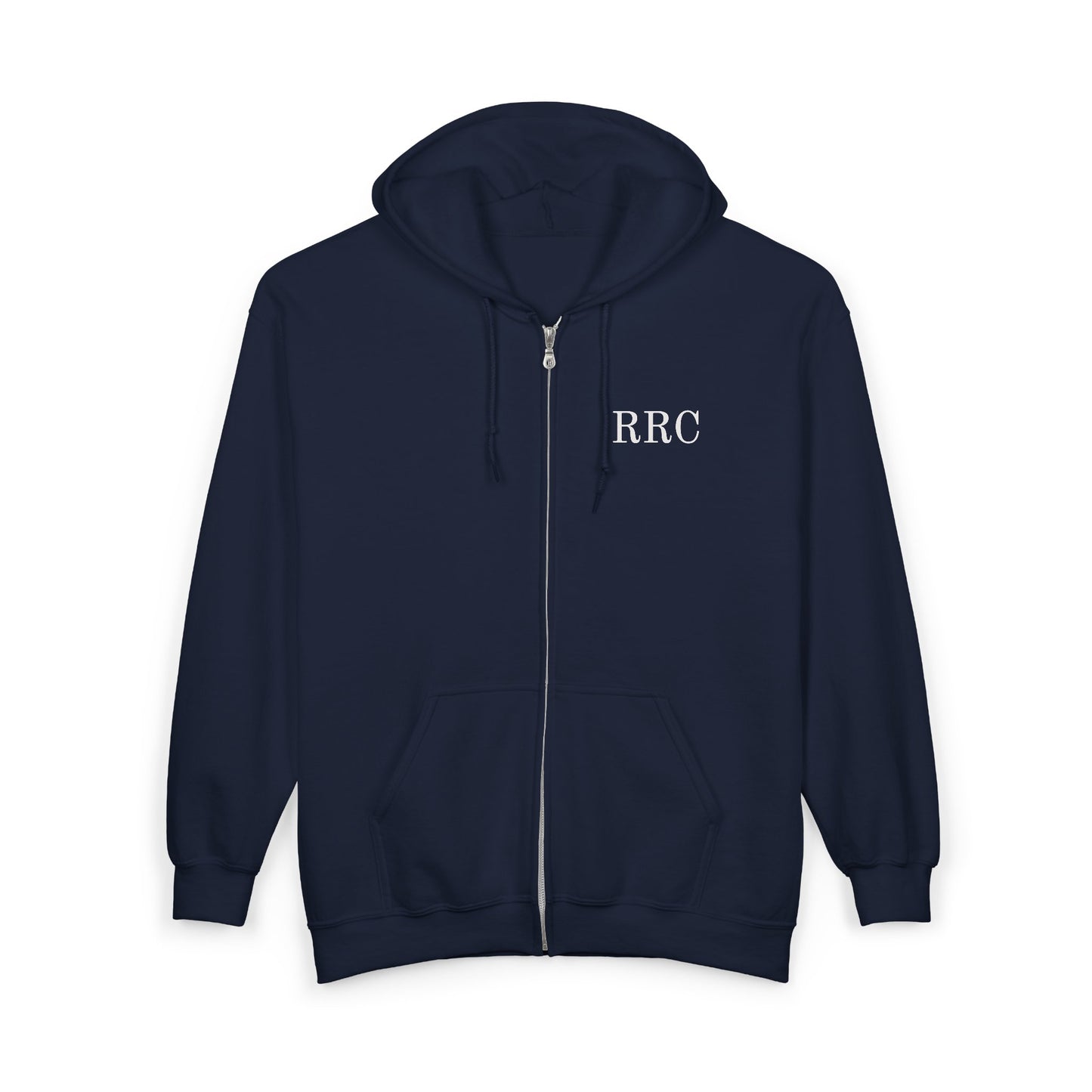 Rebel Ridge Coffee Zip Hoodie — Rustic ‘RNC’ Chest Logo & Vintage Back Patch
