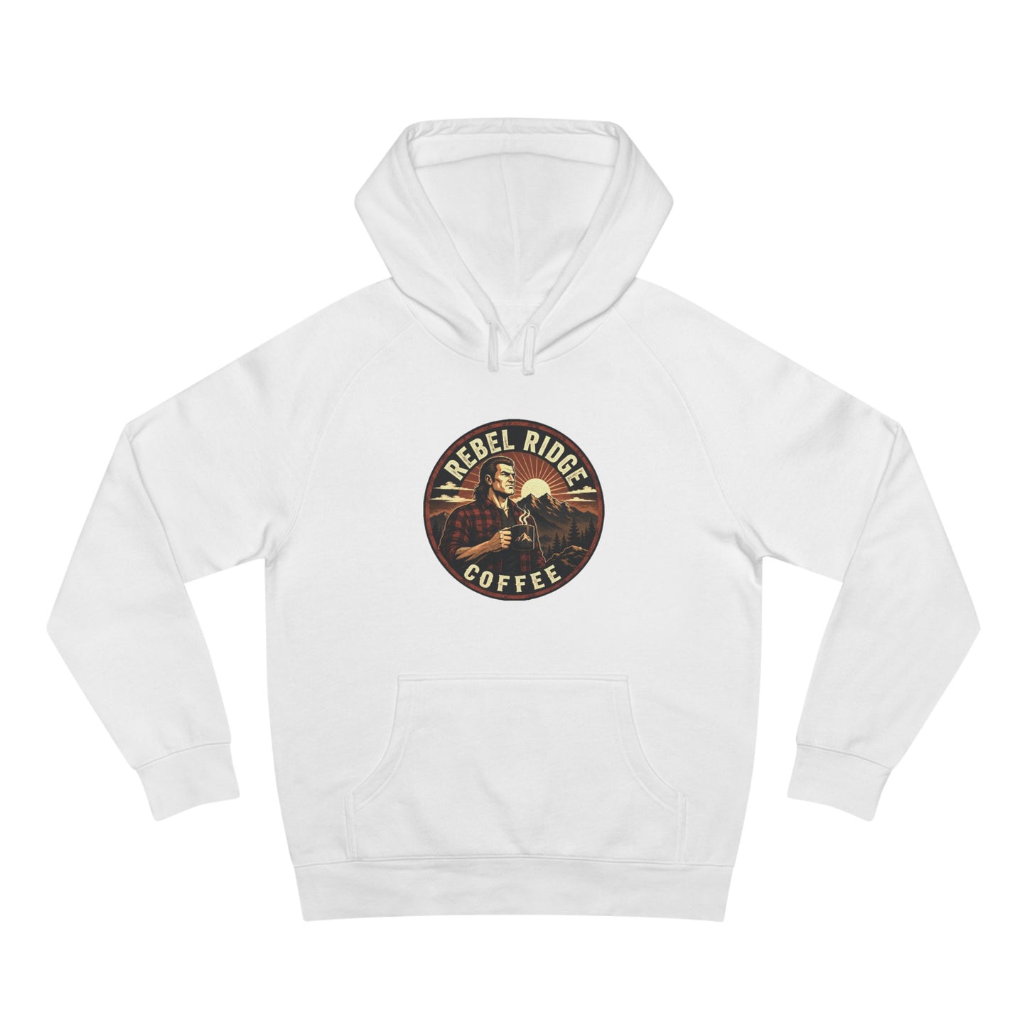 Rebel Ridge Coffee Hoodie — Retro Country Coffee Logo Pullover