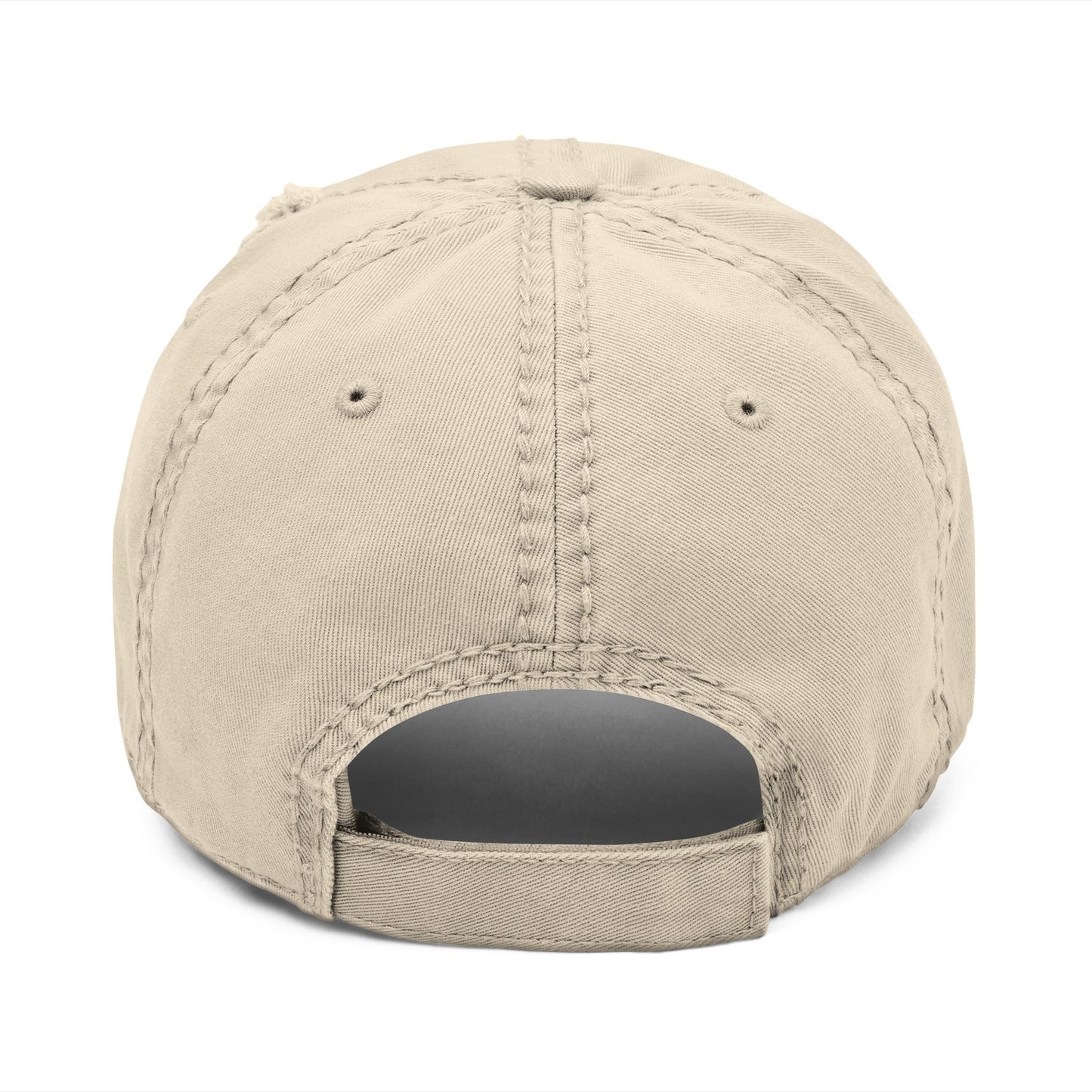 Vintage Embroidered Coffee Logo Distressed Dad Hat