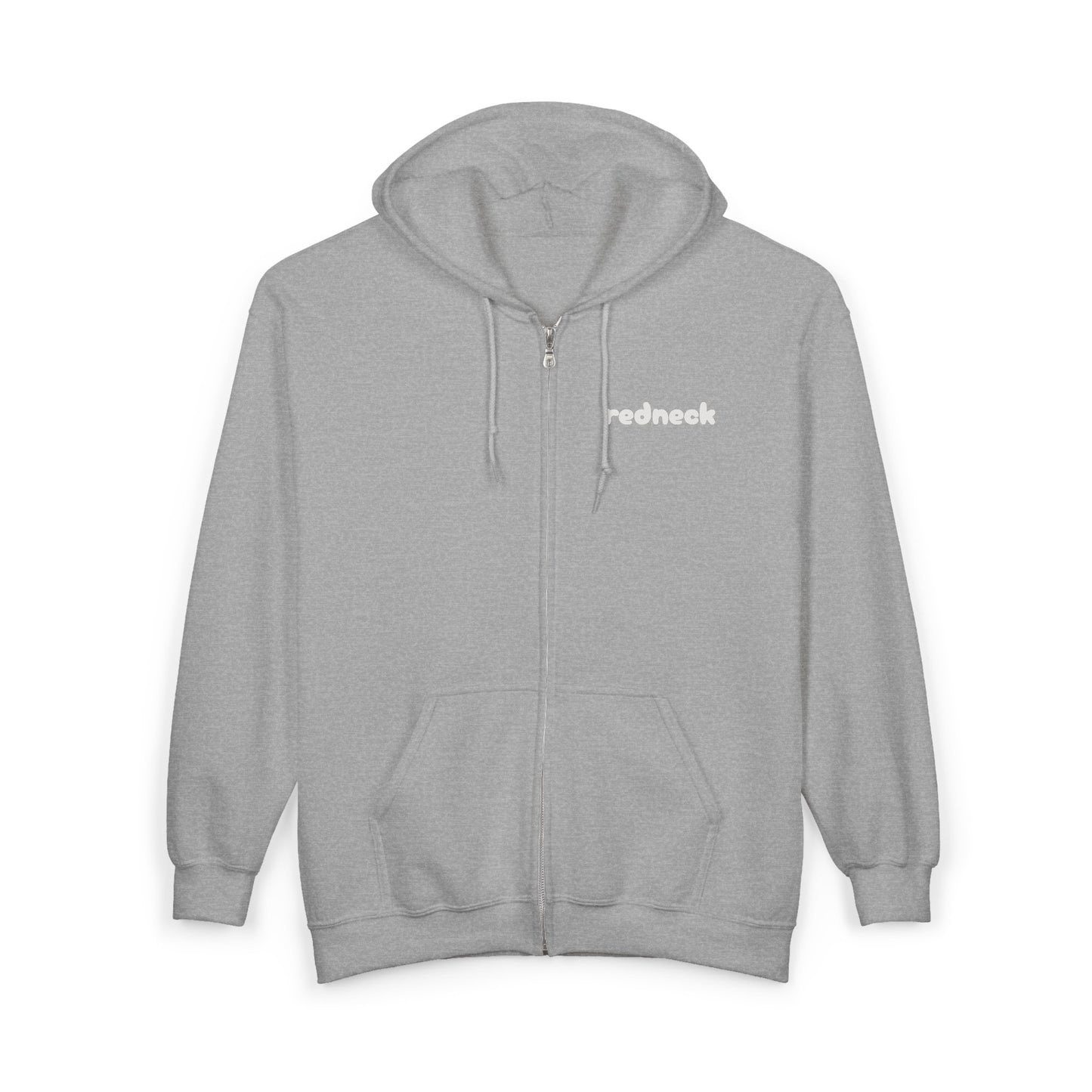 Redneck Adventure Zip Hoodie - Full Zip Hooded Sweatshirt with Outdoor Fishing & Hunting Emblem