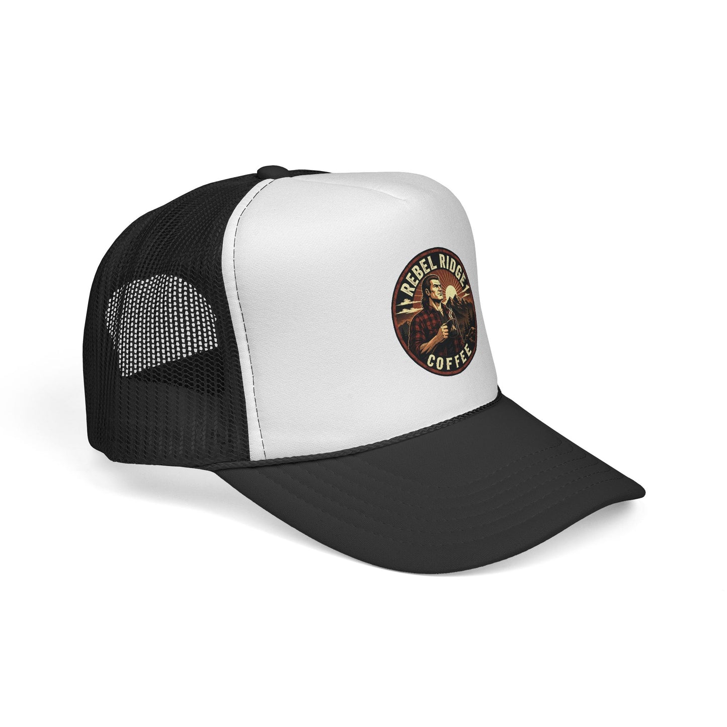 Trucker Cap – "Rebel Ridge Coffee" Retro Logo Mesh Hat