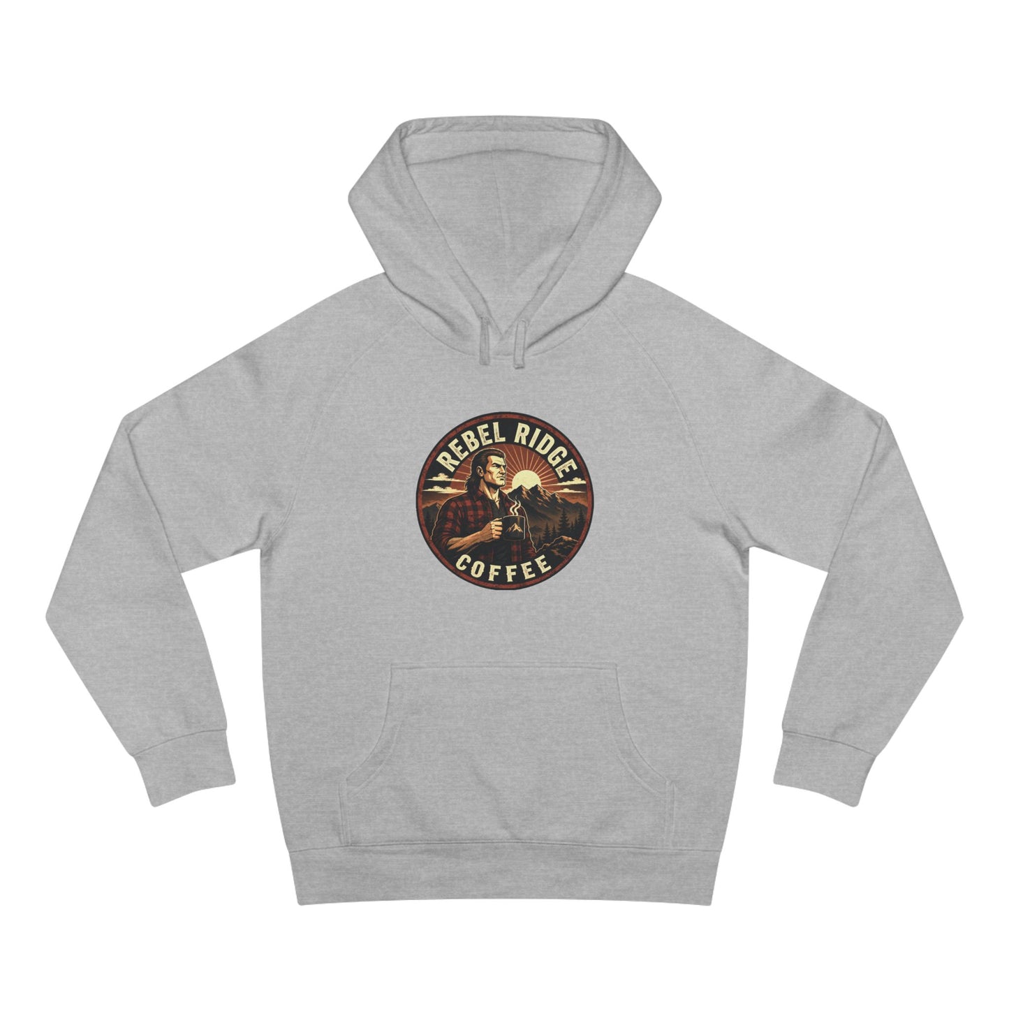 Rebel Ridge Coffee Hoodie — Retro Country Coffee Logo Pullover