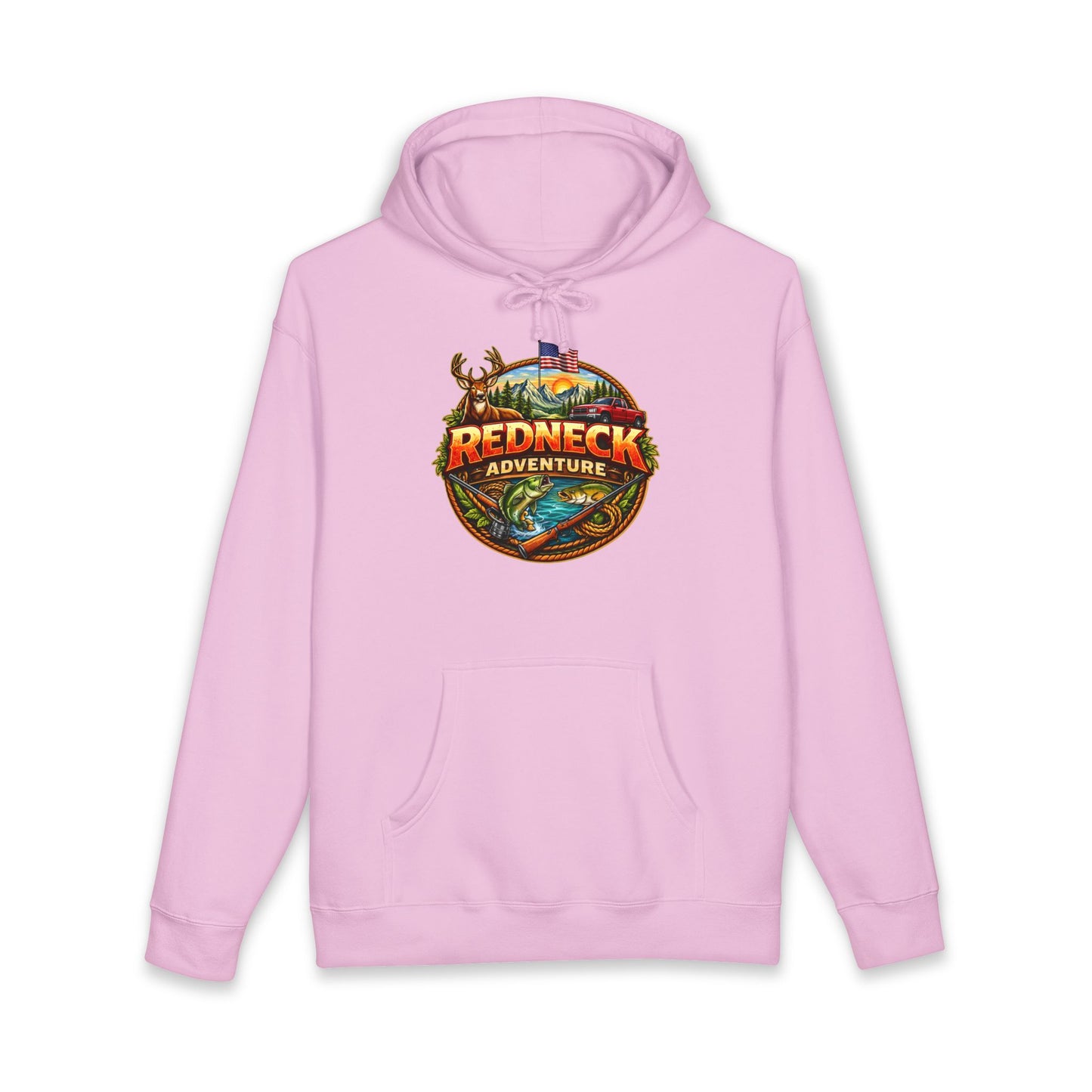 Woman's Redneck Adventure Hoodie - Outdoor Camping & Fishing Graphic Sweatshirt