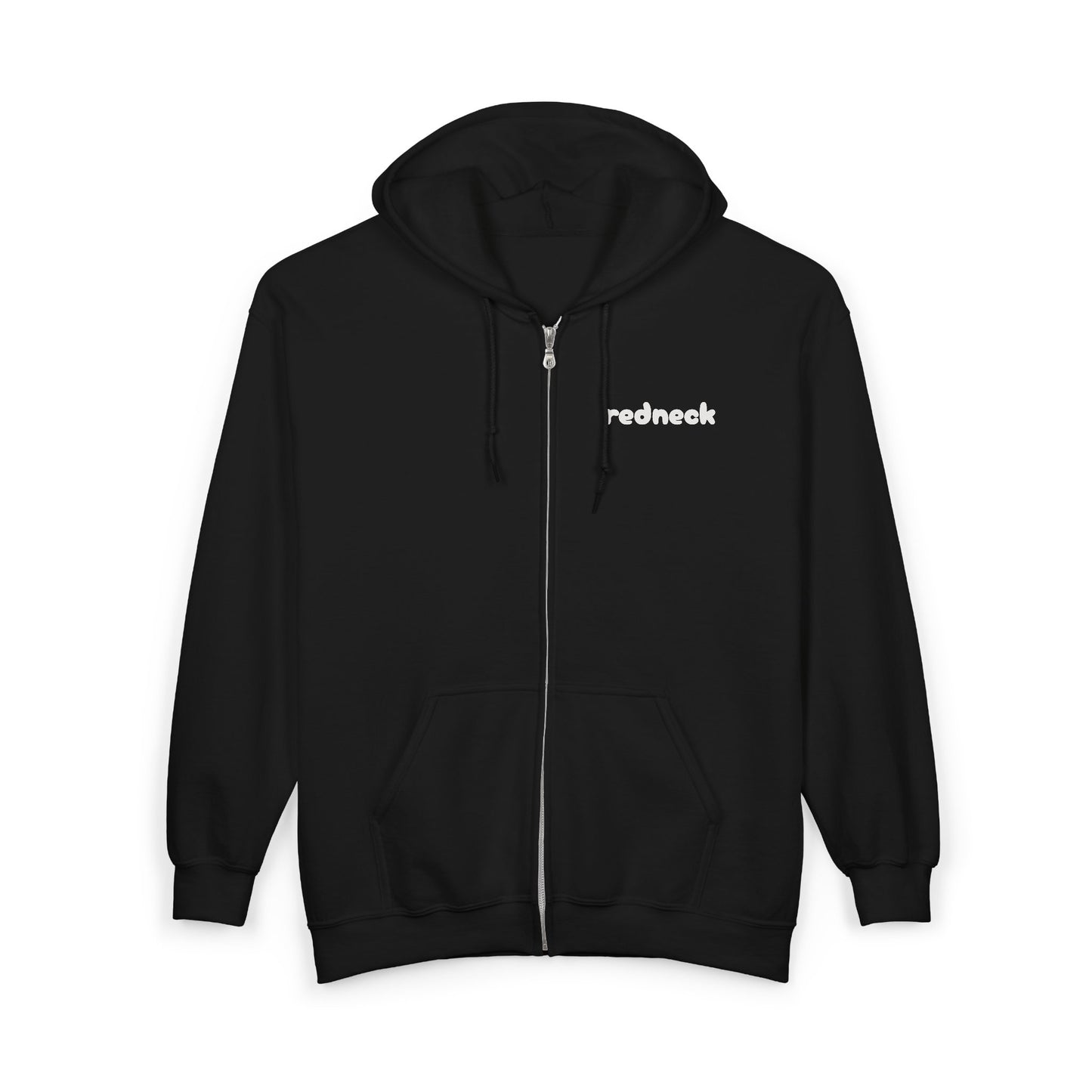 Redneck Adventure Zip Hoodie - Full Zip Hooded Sweatshirt with Outdoor Fishing & Hunting Emblem