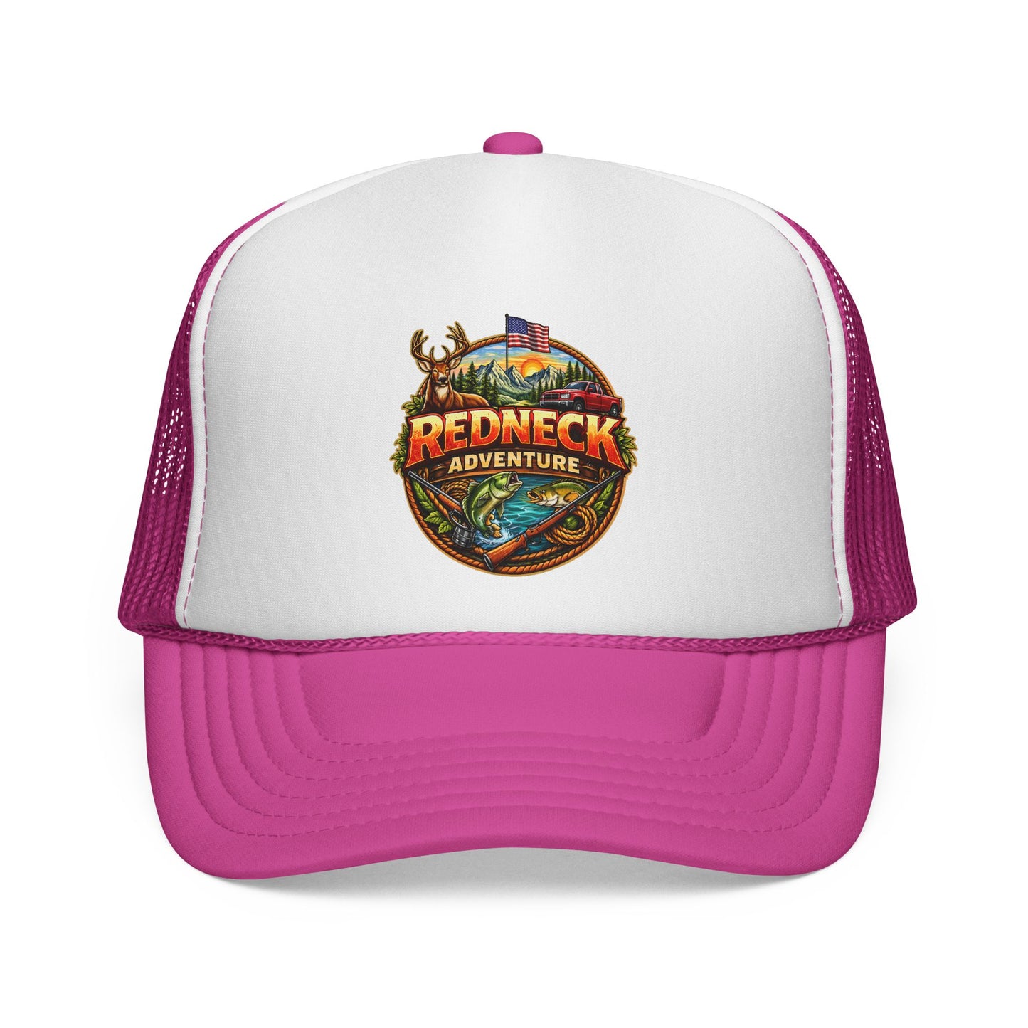 Trucker Hat — "Redneck Adventure" Outdoor Fishing & Hunting Cap