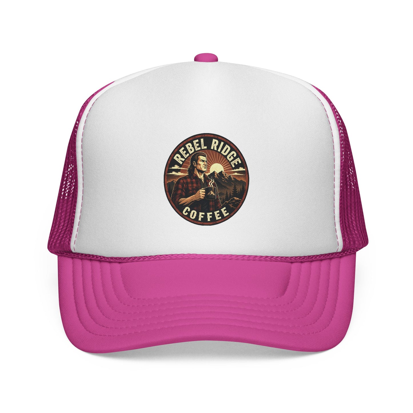 Trucker Cap – "Rebel Ridge Coffee" Retro Logo Mesh Hat