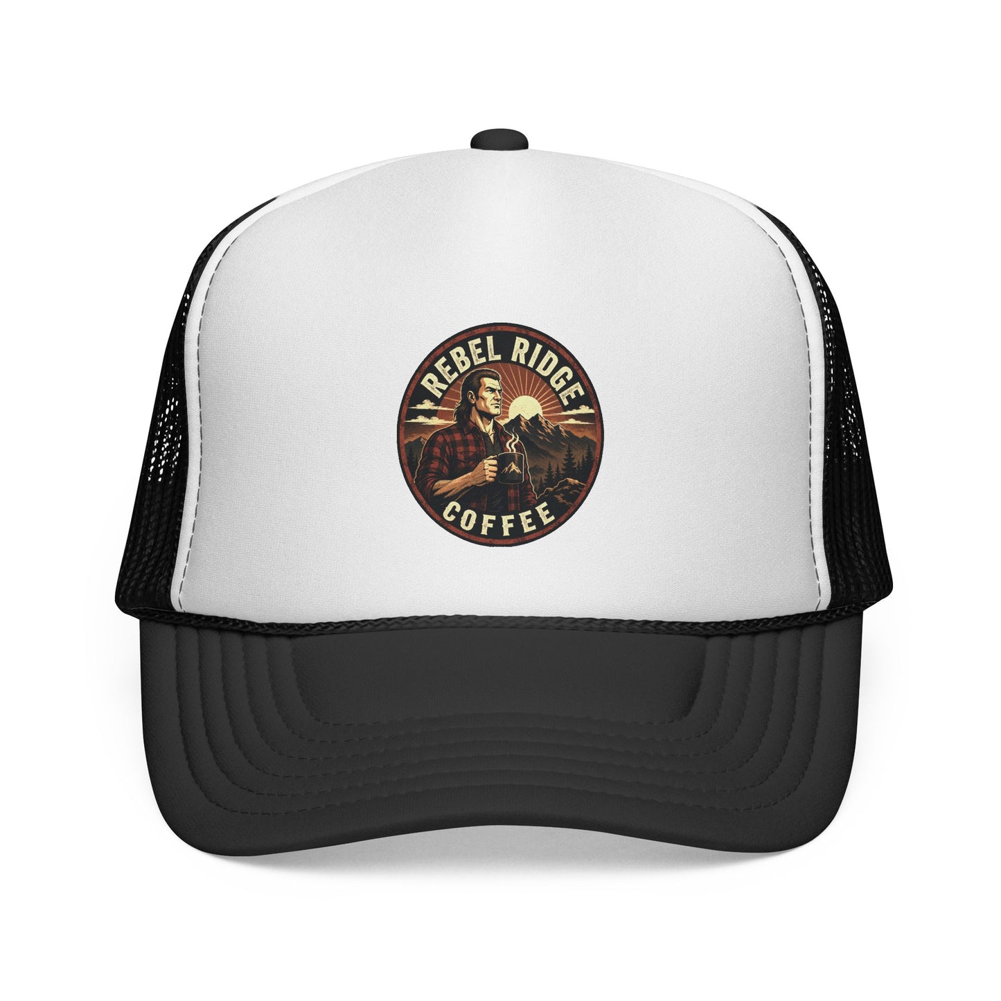 Trucker Cap – "Rebel Ridge Coffee" Retro Logo Mesh Hat
