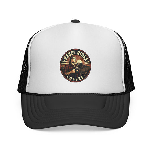 Trucker Cap – "Rebel Ridge Coffee" Retro Logo Mesh Hat