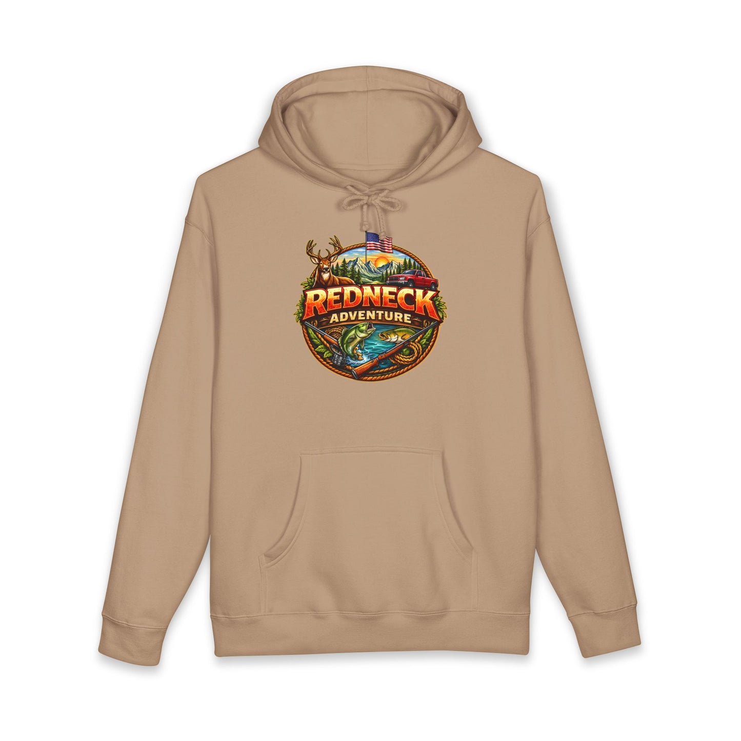 Woman's Redneck Adventure Hoodie - Outdoor Camping & Fishing Graphic Sweatshirt