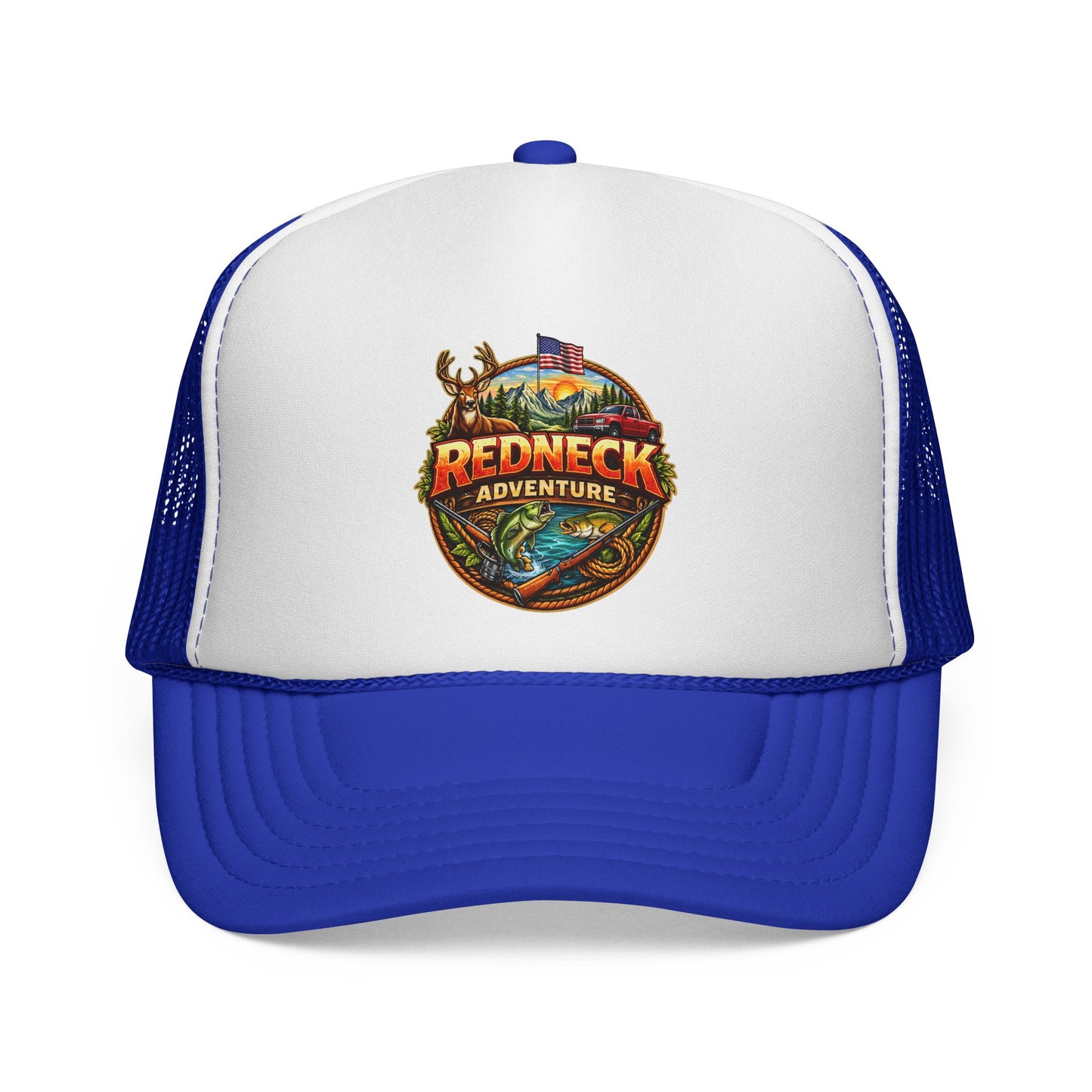 Trucker Hat — "Redneck Adventure" Outdoor Fishing & Hunting Cap