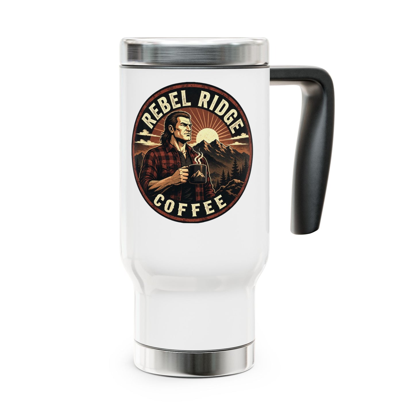 Rebel Ridge Coffee 14oz Stainless Steel Travel Mug with Handle