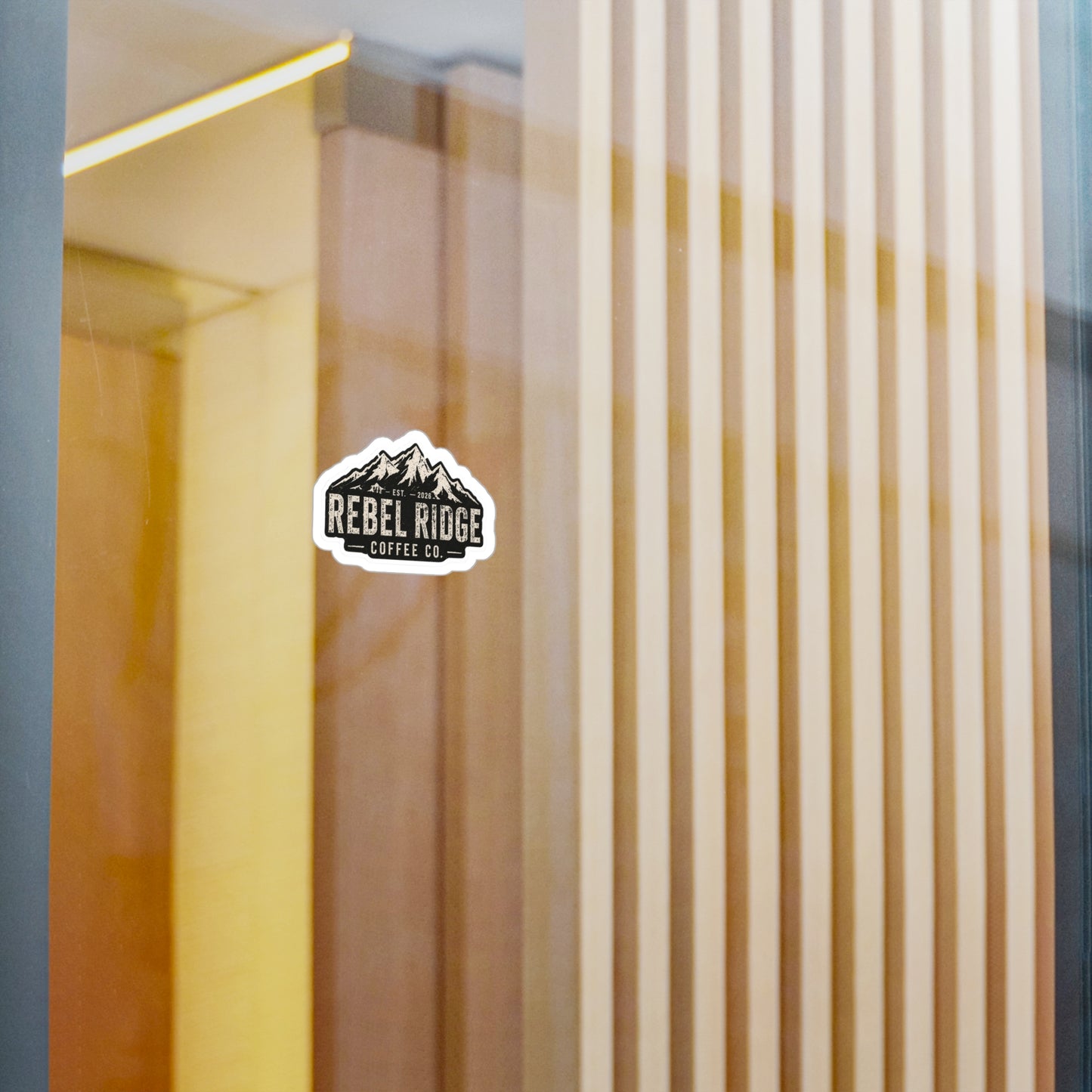 Rebel Ridge Coffee Co. Vinyl Sticker — Mountain Logo Kiss-Cut Decal