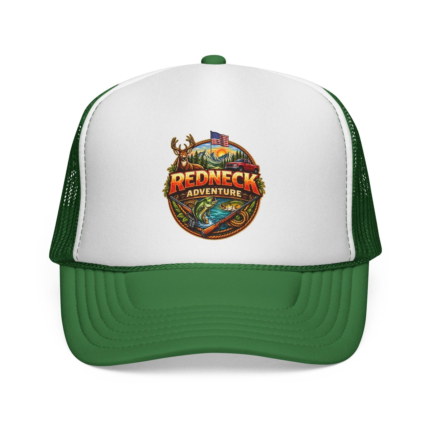 Trucker Hat — "Redneck Adventure" Outdoor Fishing & Hunting Cap