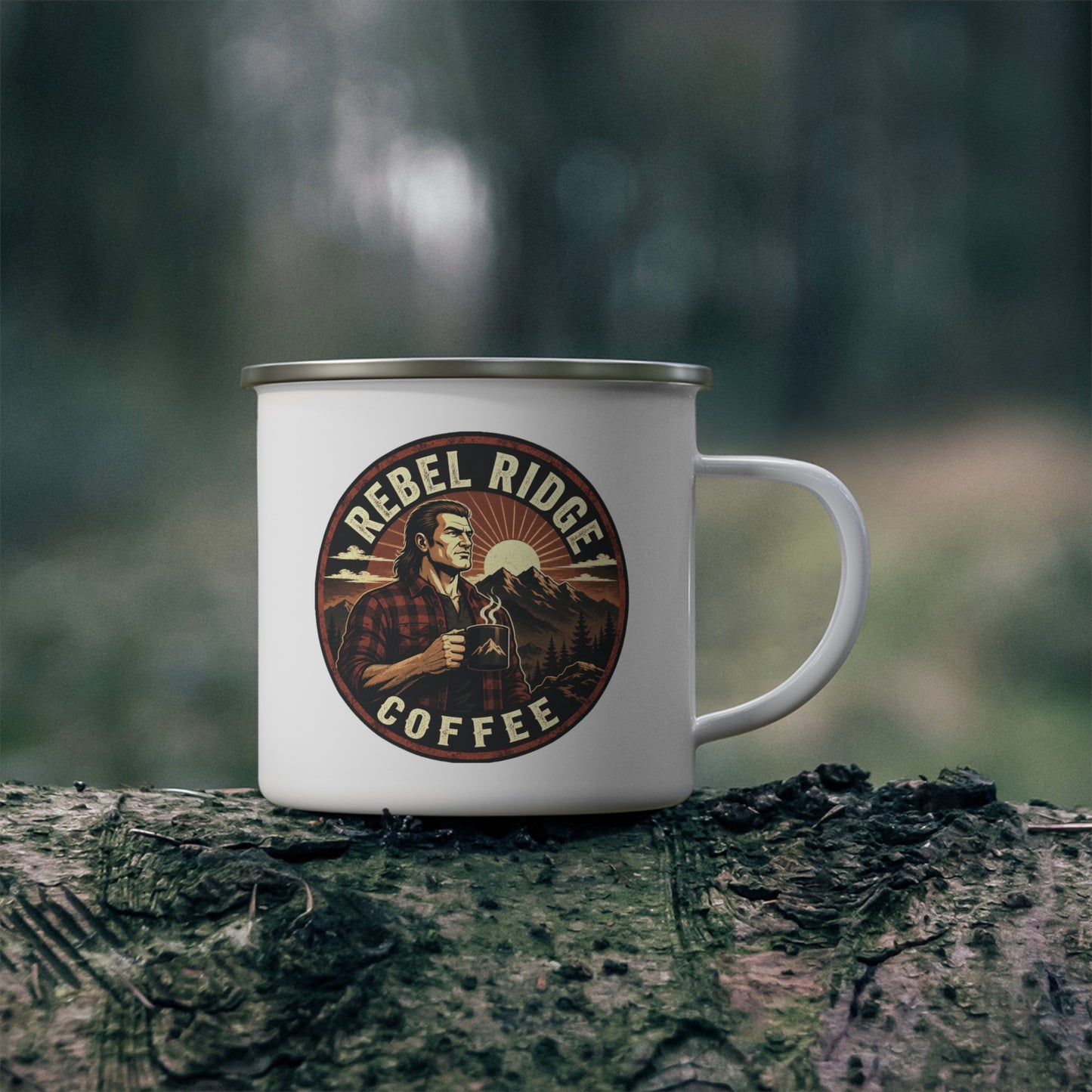 Enamel Mug - Rebel Ridge Coffee Vintage Camping Cup